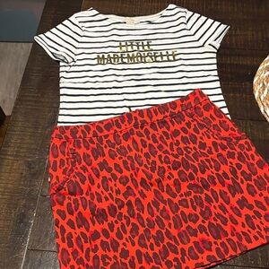 Kate Spade Red Leopard Print Skirt